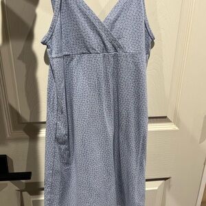Brandy Melville Light Blue Patterned Midi Dress
